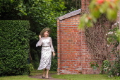 Queen Mathilde of Belgium visits the Beguinage 'Ten Wijngaerde' in Bruges