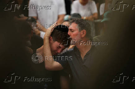 Funeral of Israeli soldier Staff sergeant Yoav Raver, in Sde Warburg
