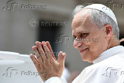 Pope Leo XIV holds general audience in St. Peter's Square, at the Vatican