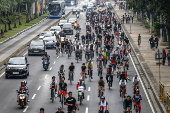'Ride for Palestine' event in Jakarta