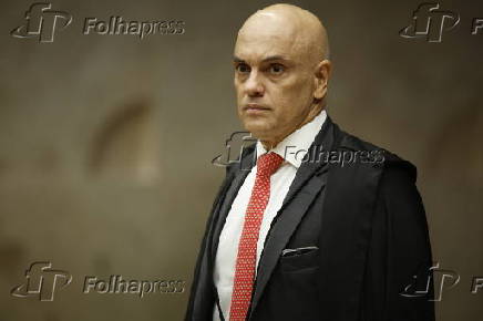 Alexandre de Moraes, ministro do STF, durante sessão plenária da corte