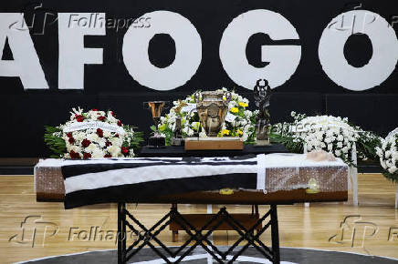 Velório de Haílton Corrêa de Arruda, o Manga, no Rio de Janeiro.