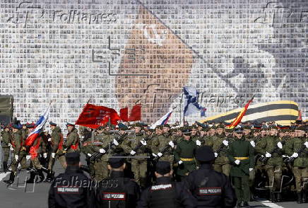 Rehearsals in St. Petersburg ahead of Russia's Victory Day parade