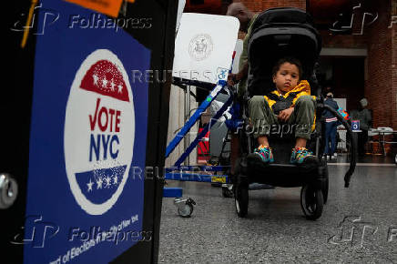 Early voting during primary election in Brooklyn, New York