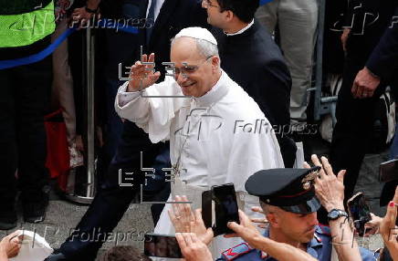 Pope Leo XIV leads Angelus prayer at Castel Gandolfo