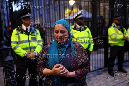 Pro-Palestinian protest outside Downing Street in London