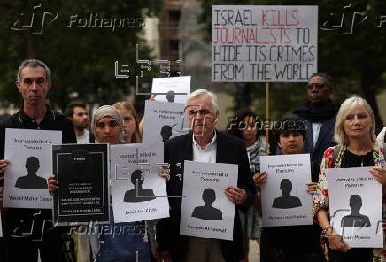 Vigil for jounalists killed in Gaza