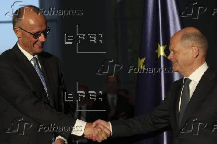 Geman Chancellor Merz attends handover ceremony at Chancellery