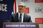Britain's Prime Minister Keir Starmer at London Defence Conference
