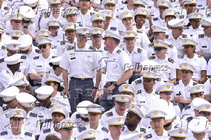US President Trump delivers commencement address at US Military Academy