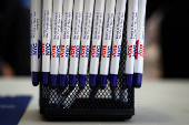 People vote in the primary election in New York