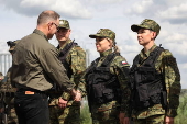 President of the Republic of Poland Andrzej Duda visit Polish-Belarus border