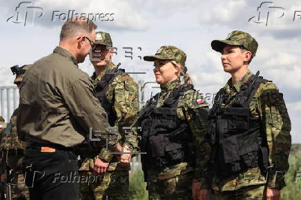 President of the Republic of Poland Andrzej Duda visit Polish-Belarus border