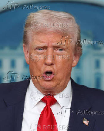 U.S. President Trump meets members of the media at the White House in Washington, D.C