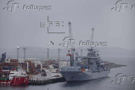The German Navy ship FGS Berlin visits Greenland