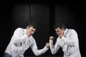 Foto de dupla exposição do ex-boxeador Popó