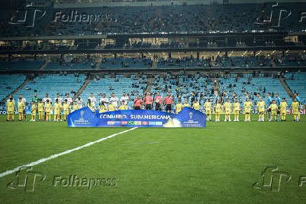 Partida entre grêmio e club atlético grau (per) pela copa conmebol sudamericana 2025