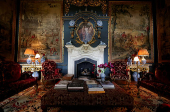 The Tapestry Drawing Room of the Castle Howard, restored for the first time since being devastated by a fire in 1940, is unveiled following a major restoration of the castle in York