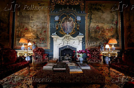 The Tapestry Drawing Room of the Castle Howard, restored for the first time since being devastated by a fire in 1940, is unveiled following a major restoration of the castle in York