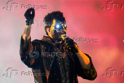 The Weeknd performs at MetLife Stadium in East Rutherford