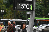 Baixas temperaturas no centro de São Paulo