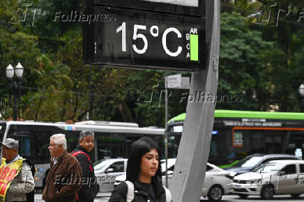 Baixas temperaturas no centro de São Paulo