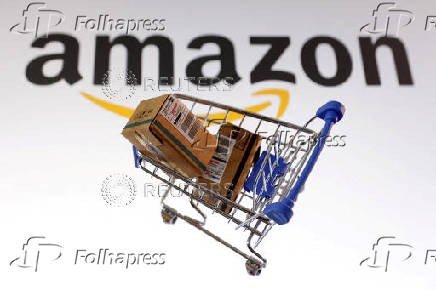 Illustration shows Amazon logo