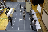 Voting for upper house elections in Japan