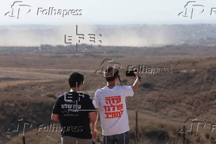 Israeli right-wing rally near the Gaza border in southern Israel