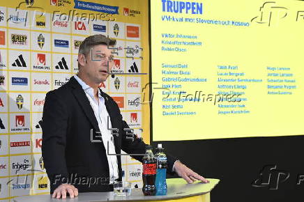 Sweden announces squad for FIFA World Cup qualification