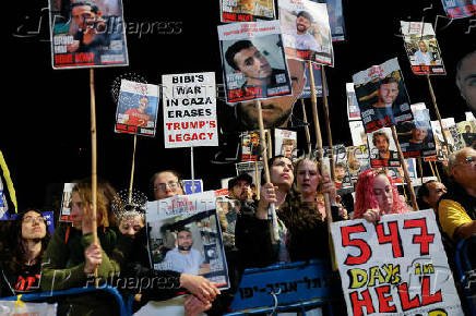 Protest against Israeli government and to demand the release of all hostages, in Tel Aviv