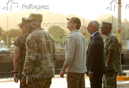 U.S. Secretary of Defense Hegseth tours the Miraflores locks at the Panama Canal