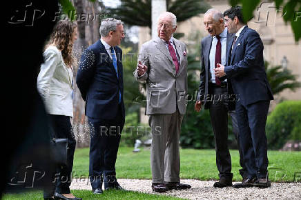 Britain's King Charles meets representatives of the Circular Bioeconomy Alliance (CBA) in Rome