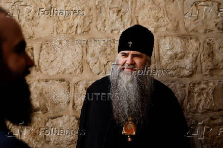Christian worshippers attend a Palm Sunday procession in Jerusalem