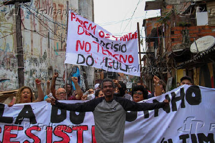 Desapropriação favela do Moinho causa protesto dos moradores