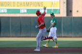 MLB: Los Angeles Angels at Athletics