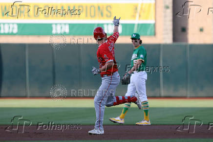 MLB: Los Angeles Angels at Athletics