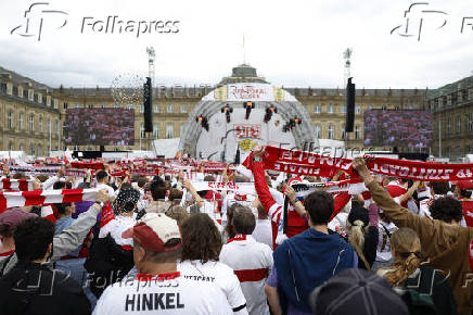 DFB Cup - VFB Stuttgart celebrate winning DFB Cup