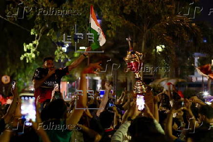 RCB fans celebrate winning the cricket league in Bangalore