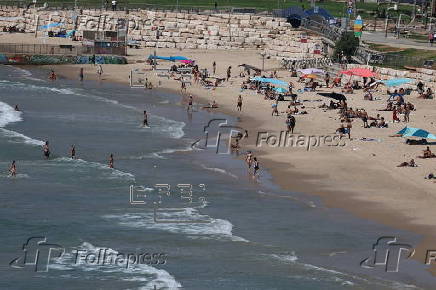 Daily life at Tel Aviv beach