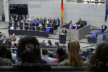 Session at the German lower house of parliament Bundestag, in Berlin