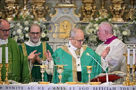 Pope Leo XIV leads Angelus prayer at Castel Gandolfo
