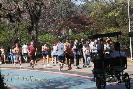 Movimentação no Parque Ibirapuera em São Paulo
