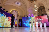 Presidential candidates take part in a debate in Bucharest ahea the first round of elections that will take part on the 4th of May