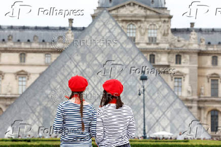 The glass Pyramid of the Louvre museum in Paris