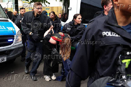 Right-wing protest at Mitte district in Berlin