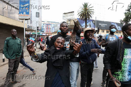 Protest over the death of Kenyan blogger Albert Ojwang in police custody, in downtown Nairobi