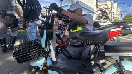 Blitz moto elétricas no brás