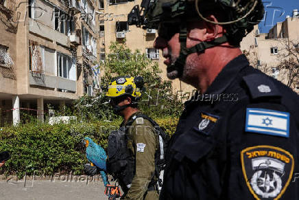 Aftermath of a missile strike from Iran on Israel, in Holon