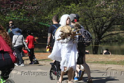 Movimentação no Parque Ibirapuera em São Paulo